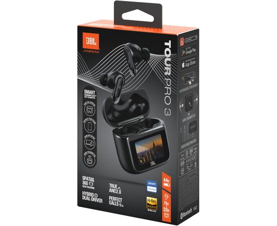 Наушники JBL Tour Pro 3 Black (JBLTOURPRO3BLK), изображение 12 Наушники JBL Tour Pro 3 Black (JBLTOURPRO3BLK), изображение 12