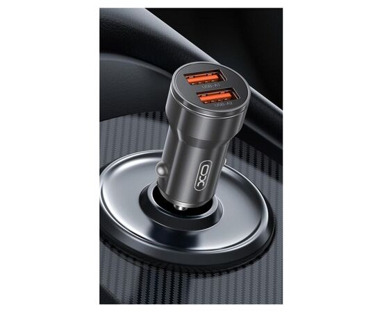 Зарядное устройство XO CC48 + cable Lightning Smart Metal 2USB, 2.4A Grey (XO-CC48i-GR), изображение 3 Зарядное устройство XO CC48 + cable Lightning Smart Metal 2USB, 2.4A Grey (XO-CC48i-GR), изображение 3