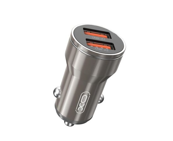 Зарядное устройство XO CC48 + cable Lightning Smart Metal 2USB, 2.4A Grey (XO-CC48i-GR), изображение 5 Зарядное устройство XO CC48 + cable Lightning Smart Metal 2USB, 2.4A Grey (XO-CC48i-GR), изображение 5