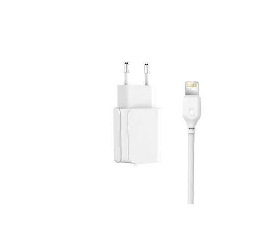 Зарядное устройство XO L35D 2USB / 2.1А + Lightning white (XO-L35-LGHT), изображение 3 Зарядное устройство XO L35D 2USB / 2.1А + Lightning white (XO-L35-LGHT), изображение 3