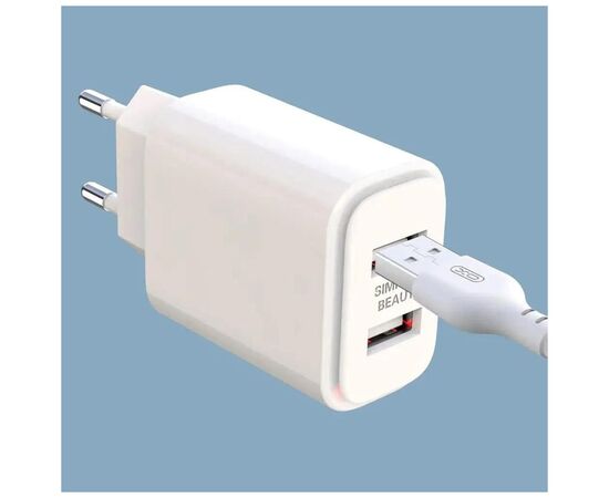 Зарядний пристрій XO L90C (2USB/2.4A) + USB - Lightning White (XO-L90C-L), зображення 3 Зарядний пристрій XO L90C (2USB/2.4A) + USB - Lightning White (XO-L90C-L), зображення 3