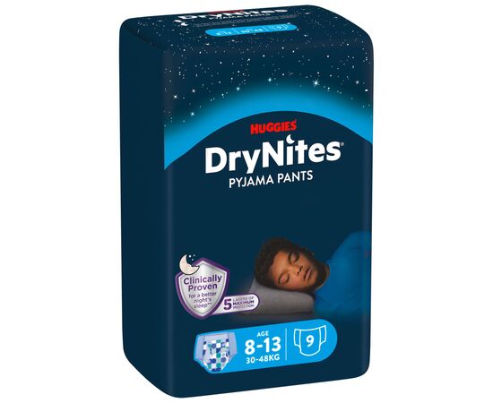 Подгузник Huggies DryNites для мальчиков 8-15 лет 9 шт (5029053527598)