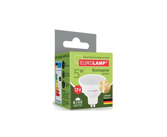 Лампочка Eurolamp LED SMD MR16 5W GU5.3 4000K 12V (LED-SMD-05534(12)(P)), изображение 3 Лампочка Eurolamp LED SMD MR16 5W GU5.3 4000K 12V (LED-SMD-05534(12)(P)), изображение 3