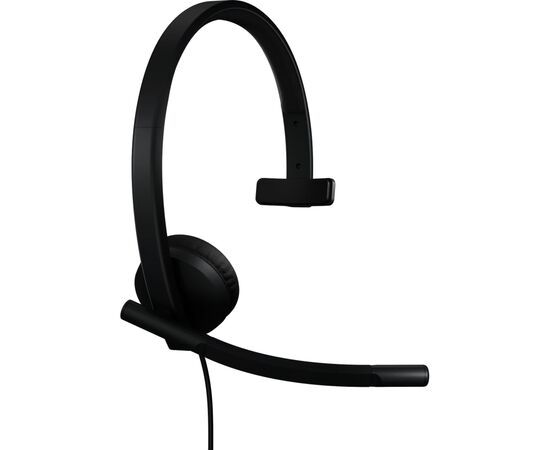 Наушники Logitech H570e Corded for Business Mono Teams USB-A Black (981-001426), изображение 2 Наушники Logitech H570e Corded for Business Mono Teams USB-A Black (981-001426), изображение 2