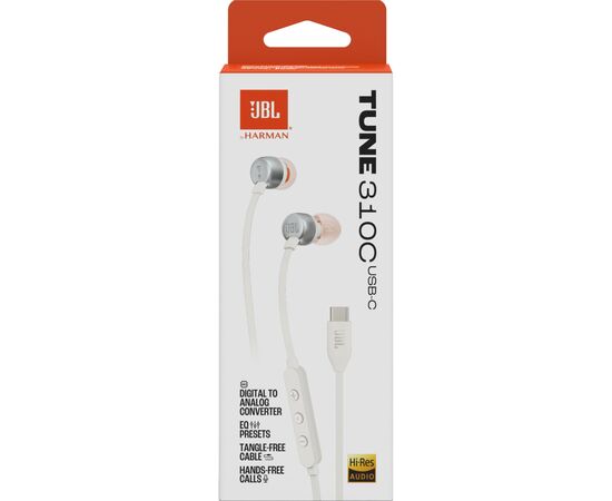 Наушники JBL Tune 310C USB-C White (JBLT310CWHT), изображение 8 Наушники JBL Tune 310C USB-C White (JBLT310CWHT), изображение 8