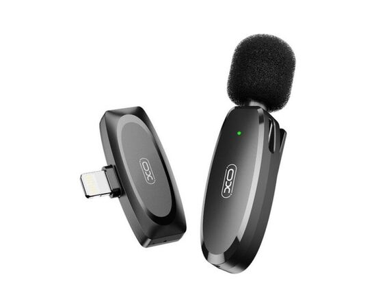 Мікрофон XO MKF08B з придушенням шуму lightning Black (XO MKF08B-IP), зображення 2 Мікрофон XO MKF08B з придушенням шуму lightning Black (XO MKF08B-IP), зображення 2
