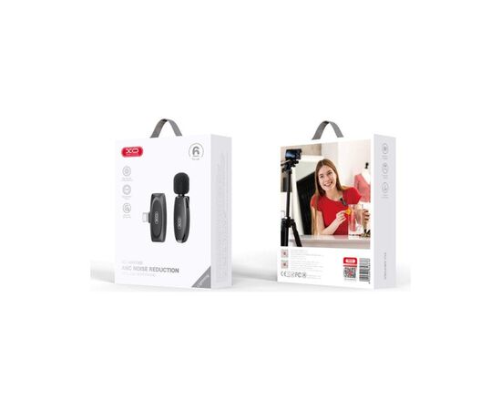 Мікрофон XO MKF08B з придушенням шуму lightning Black (XO MKF08B-IP), зображення 4 Мікрофон XO MKF08B з придушенням шуму lightning Black (XO MKF08B-IP), зображення 4