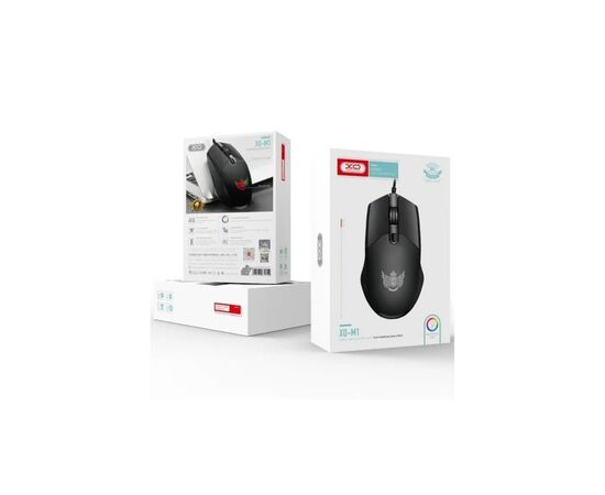 Мишка XO M1 RGB USB Black (XO-M1-BK), зображення 2 Мишка XO M1 RGB USB Black (XO-M1-BK), зображення 2