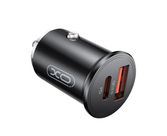 Зарядний пристрій XO CC43 1 USB QC 3.0 + 1 Type-C PD (45W) Black (XO-CC43-BK)