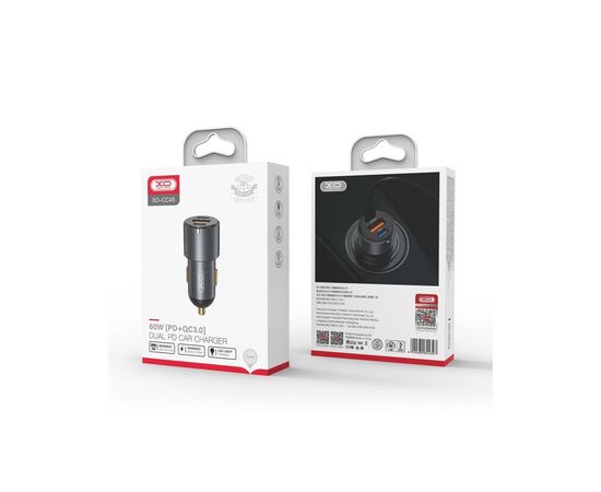 Зарядное устройство XO CC45 1 USB QC 3.0 + 2 Type-C PD (60W) Black (XO-CC45-BK), изображение 6 Зарядное устройство XO CC45 1 USB QC 3.0 + 2 Type-C PD (60W) Black (XO-CC45-BK), изображение 6