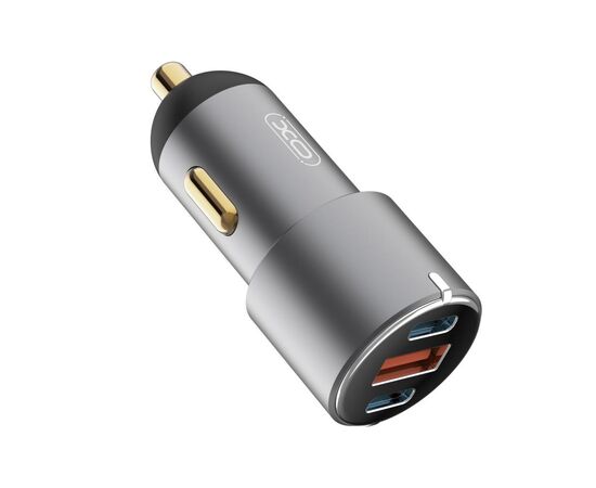 Зарядний пристрій XO CC45 1 USB QC 3.0 + 2 Type-C PD (60W) Black (XO-CC45-BK)