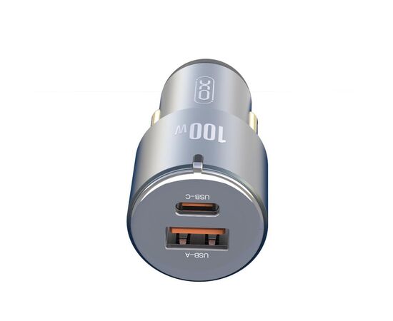 Зарядний пристрій XO CC47 1 USB 65W + 1 Type-C PD 35W (100W) Black (XO-CC47-BK), зображення 2 Зарядний пристрій XO CC47 1 USB 65W + 1 Type-C PD 35W (100W) Black (XO-CC47-BK), зображення 2