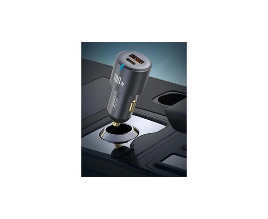 Зарядний пристрій XO CC47 1 USB 65W + 1 Type-C PD 35W (100W) Black (XO-CC47-BK), зображення 7 Зарядний пристрій XO CC47 1 USB 65W + 1 Type-C PD 35W (100W) Black (XO-CC47-BK), зображення 7