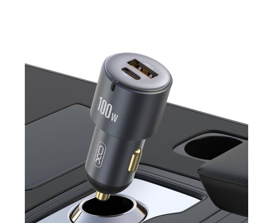 Зарядний пристрій XO CC47 1 USB 65W + 1 Type-C PD 35W (100W) Black (XO-CC47-BK), зображення 9 Зарядний пристрій XO CC47 1 USB 65W + 1 Type-C PD 35W (100W) Black (XO-CC47-BK), зображення 9