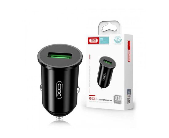 Зарядное устройство XO QC 3.0 CC35 18W/1USB Black (XO-CC35-BK), изображение 2 Зарядное устройство XO QC 3.0 CC35 18W/1USB Black (XO-CC35-BK), изображение 2