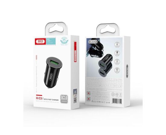 Зарядное устройство XO QC 3.0 CC35 18W/1USB Black (XO-CC35-BK), изображение 3 Зарядное устройство XO QC 3.0 CC35 18W/1USB Black (XO-CC35-BK), изображение 3