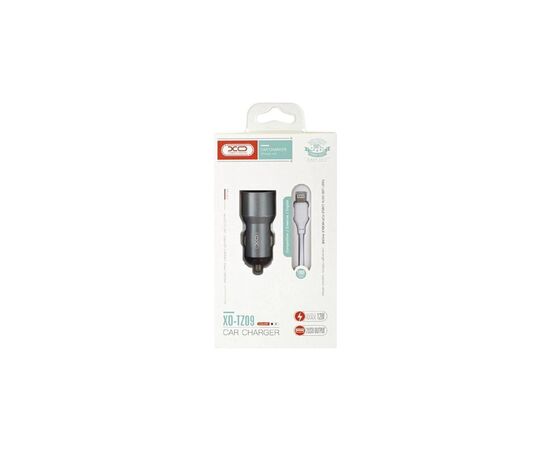 Зарядное устройство XO TZ09 2.4A/2 USB + cable lightning Grey (XO-TZ09L-GR), изображение 4 Зарядное устройство XO TZ09 2.4A/2 USB + cable lightning Grey (XO-TZ09L-GR), изображение 4