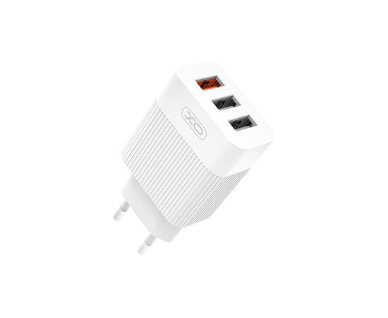 Зарядное устройство XO USB L72 (3A, QC3.0, 3 Usb) + cable Micro USB White (XO-L72-BK), изображение 5 Зарядное устройство XO USB L72 (3A, QC3.0, 3 Usb) + cable Micro USB White (XO-L72-BK), изображение 5