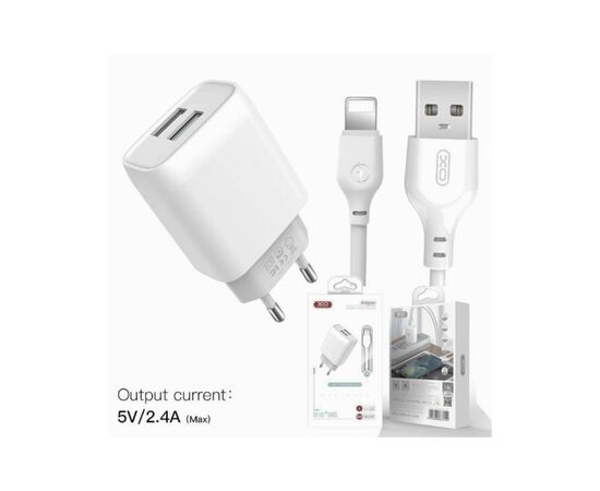 Зарядное устройство XO L57 2.4A/2USB + lightning (XO-L57-LGHT), изображение 5 Зарядное устройство XO L57 2.4A/2USB + lightning (XO-L57-LGHT), изображение 5