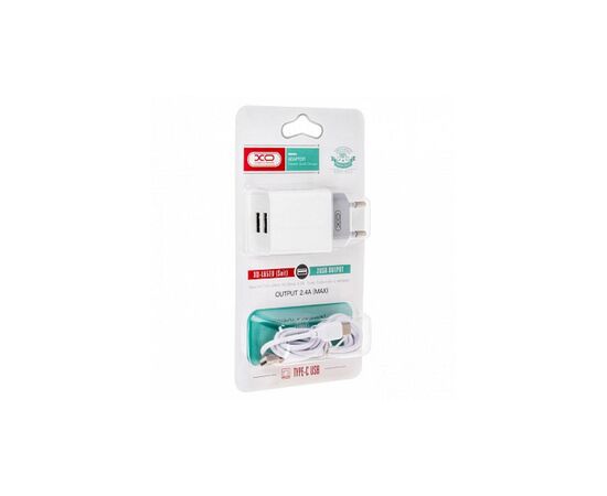 Зарядное устройство XO L75 2USB/2.4A + Type-C White (XO-L75-T), изображение 2 Зарядное устройство XO L75 2USB/2.4A + Type-C White (XO-L75-T), изображение 2