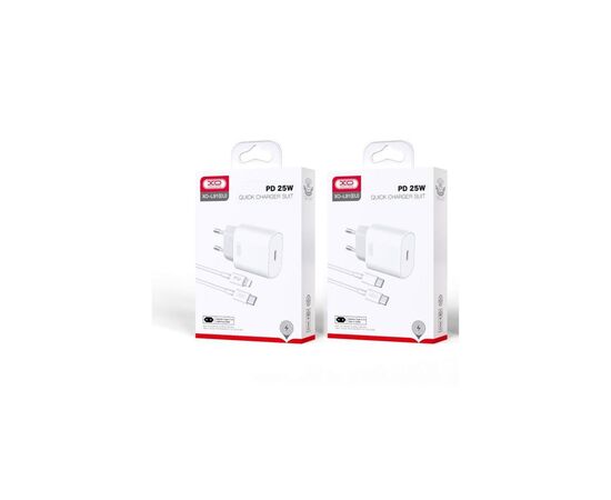 Зарядний пристрій XO L91EU 1хType-C PD25W + cable Type-C to Lightning White (L91i-WH), зображення 3 Зарядний пристрій XO L91EU 1хType-C PD25W + cable Type-C to Lightning White (L91i-WH), зображення 3