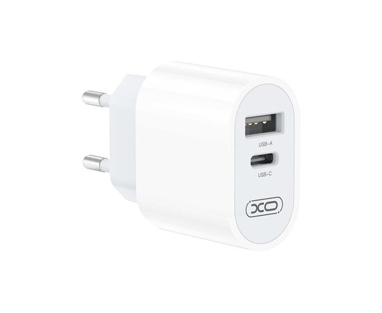Зарядное устройство XO L97 (1Type-C/1USB/2.4A) + Type-C - Lightning White (XO-L97-LG), изображение 4 Зарядное устройство XO L97 (1Type-C/1USB/2.4A) + Type-C - Lightning White (XO-L97-LG), изображение 4
