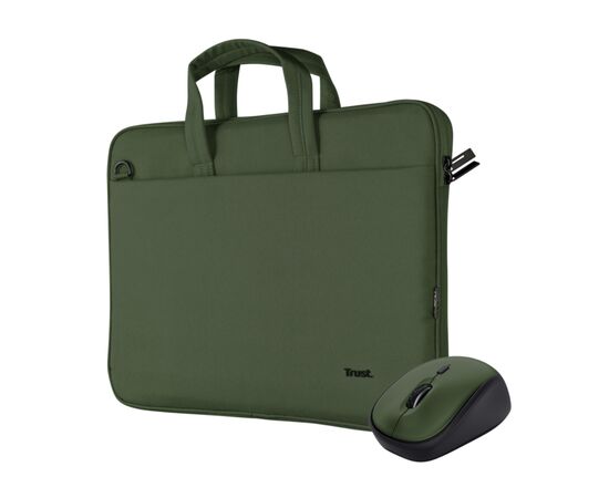 Сумка для ноутбука Trust 16" BOLOGNA Slim Eco + Mouse, Set green (24989)