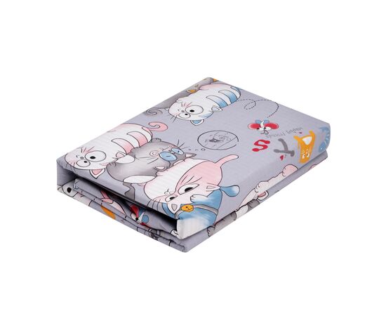 Постельное белье Ardesto Gloria сатин веселые котики, полоска полуторный евро 160х220 (ART1622FC), изображение 3 Постельное белье Ardesto Gloria сатин веселые котики, полоска полуторный евро 160х220 (ART1622FC), изображение 3