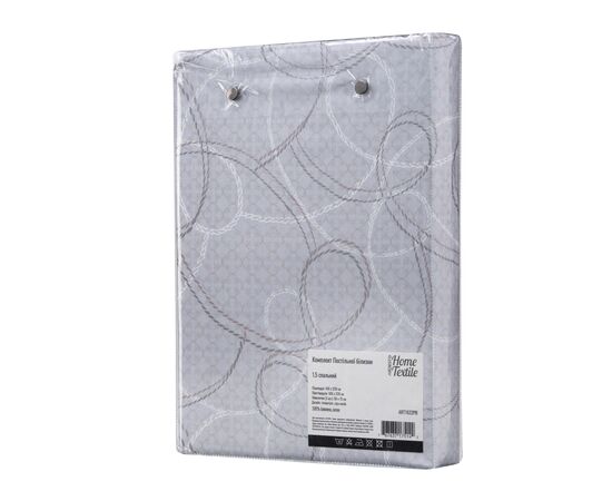 Постельное белье Ardesto Gloria сатин геометрия, серо-синий полуторный евро 160х220 (ART1622PB), изображение 4 Постельное белье Ardesto Gloria сатин геометрия, серо-синий полуторный евро 160х220 (ART1622PB), изображение 4