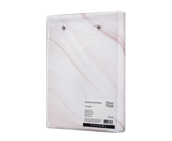Постельное белье Ardesto Gloria сатин мрамор, бежевый полуторный евро 160х220 (ART1622BM), изображение 4 Постельное белье Ardesto Gloria сатин мрамор, бежевый полуторный евро 160х220 (ART1622BM), изображение 4