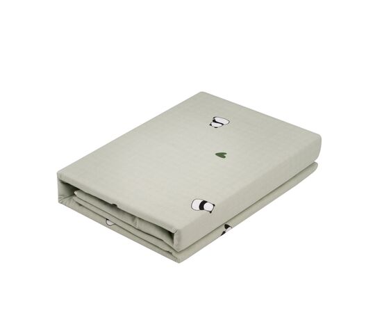 Постельное белье Ardesto Gloria сатин панды, зеленый полуторный евро 160х220 (ART1622PS), изображение 3 Постельное белье Ardesto Gloria сатин панды, зеленый полуторный евро 160х220 (ART1622PS), изображение 3