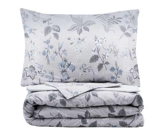 Постельное белье Ardesto Gloria сатин полевые цветы, серый светлый полуторный евро 160х220 (ART1622WF), изображение 2 Постельное белье Ardesto Gloria сатин полевые цветы, серый светлый полуторный евро 160х220 (ART1622WF), изображение 2