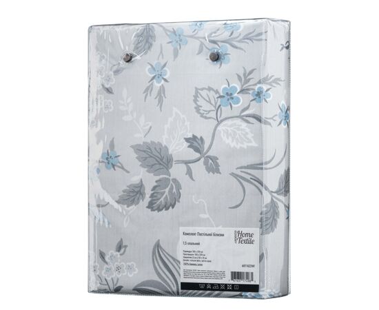 Постельное белье Ardesto Gloria сатин полевые цветы, серый светлый полуторный евро 160х220 (ART1622WF), изображение 4 Постельное белье Ardesto Gloria сатин полевые цветы, серый светлый полуторный евро 160х220 (ART1622WF), изображение 4