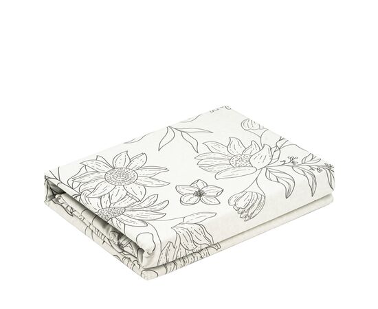 Постельное белье Ardesto Gloria сатин цветы, бежевый евро 200х220 (ART2022BW), изображение 3