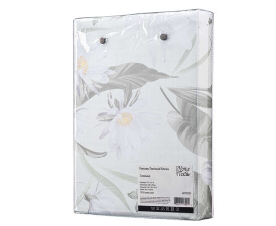 Постельное белье Ardesto Gloria сатин цветы, зеленый евро 200х220 (ART2022GF), изображение 4