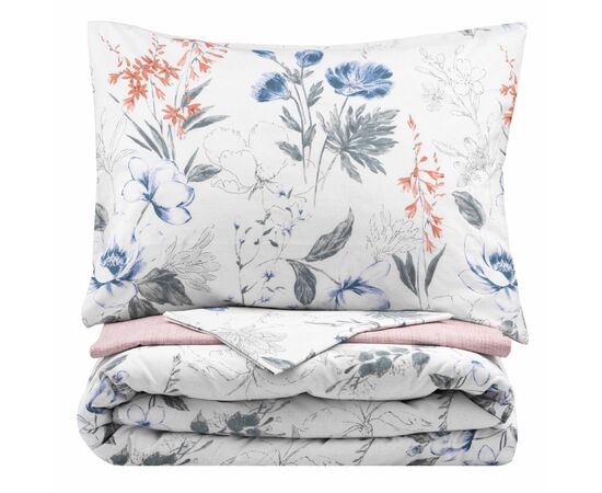 Постельное белье Ardesto Gloria сатин цветы, мокко евро 200х220 (ART2022FL), изображение 3 Постельное белье Ardesto Gloria сатин цветы, мокко евро 200х220 (ART2022FL), изображение 3