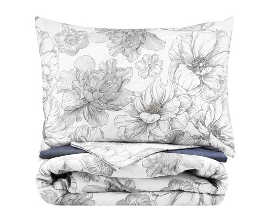 Постельное белье Ardesto Gloria сатин пионы, синий евро 200х220 (ART2022PD), изображение 3 Постельное белье Ardesto Gloria сатин пионы, синий евро 200х220 (ART2022PD), изображение 3