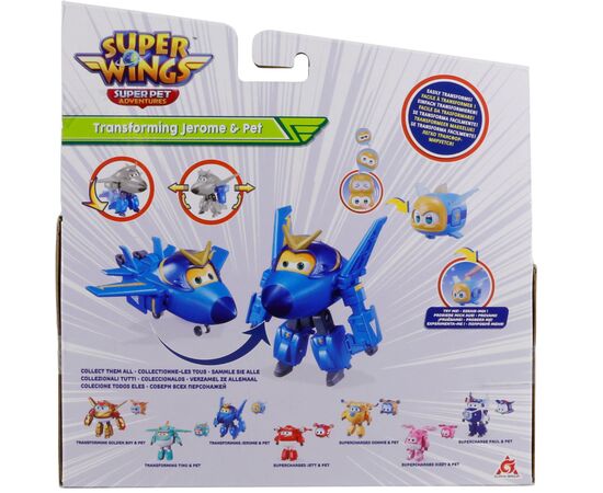Трансформер Super Wings Transforming Джером и питомец (Jerome & Pet) (EU770443), изображение 10 Трансформер Super Wings Transforming Джером и питомец (Jerome & Pet) (EU770443), изображение 10