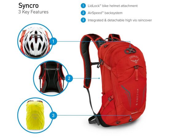 Рюкзак туристический Osprey Syncro 5 black - O/S - чорний (009.1978), изображение 5 Рюкзак туристический Osprey Syncro 5 black - O/S - чорний (009.1978), изображение 5