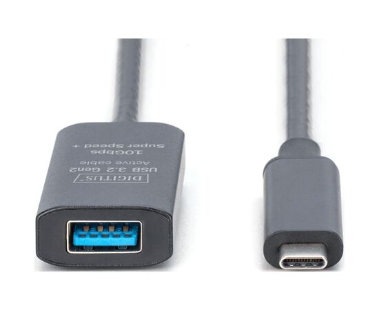 Дата кабель USB-С Male to USB-A Female 10.0m USB3.2 Gen2 Active 10G Digitus (DA-73113), изображение 2 Дата кабель USB-С Male to USB-A Female 10.0m USB3.2 Gen2 Active 10G Digitus (DA-73113), изображение 2