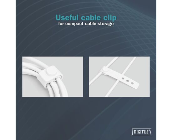 Дата кабель USB 2.0 AM to Type-C 2.0m 60W white Digitus (AK-300340-020-W), изображение 8 Дата кабель USB 2.0 AM to Type-C 2.0m 60W white Digitus (AK-300340-020-W), изображение 8