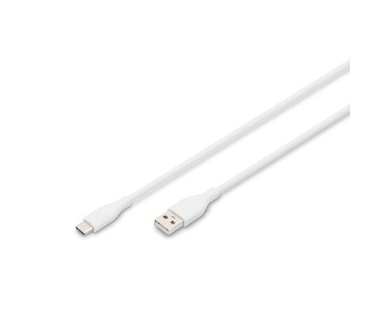 Дата кабель USB 2.0 AM to Type-C 2.0m 60W white Digitus (AK-300340-020-W)