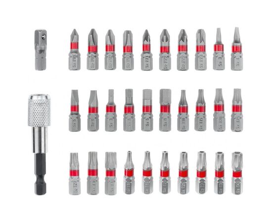 Набор бит Einhell 1/4", 32шт, кейс (118693), изображение 3 Набор бит Einhell 1/4", 32шт, кейс (118693), изображение 3