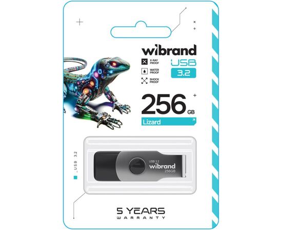 USB флеш накопитель Wibrand 256GB Lizard Black USB 3.2 (WI3.2/LI256P9B), изображение 3 USB флеш накопитель Wibrand 256GB Lizard Black USB 3.2 (WI3.2/LI256P9B), изображение 3