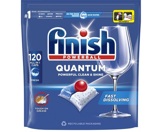 Таблетки для посудомийних машин Finish Quantum All in 1 120 шт. (5908252012114)