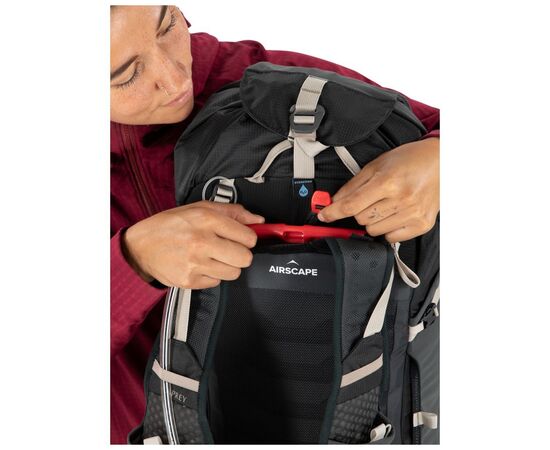 Рюкзак туристический Osprey Tempest Velocity 30 dark charcoal/chiru tan - WM/L - чорний (009.3549), изображение 9 Рюкзак туристический Osprey Tempest Velocity 30 dark charcoal/chiru tan - WM/L - чорний (009.3549), изображение 9