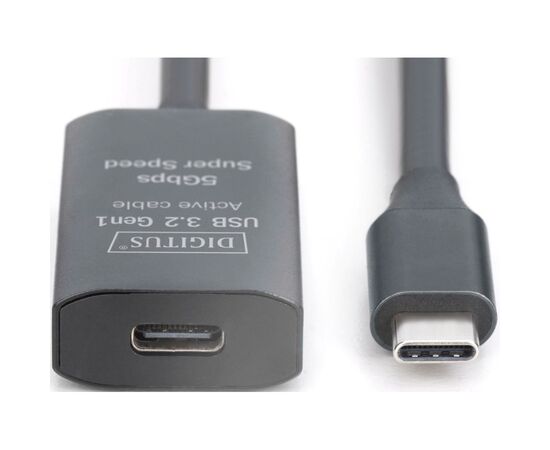 Дата кабель USB-С M/F 5.0m USB3.2 Gen1 Active 5G Digitus (DA-73108), изображение 2 Дата кабель USB-С M/F 5.0m USB3.2 Gen1 Active 5G Digitus (DA-73108), изображение 2