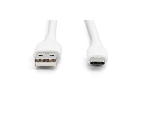 Дата кабель USB 2.0 AM to Type-C 1.0m 60W white Digitus (AK-300340-010-W), изображение 5 Дата кабель USB 2.0 AM to Type-C 1.0m 60W white Digitus (AK-300340-010-W), изображение 5