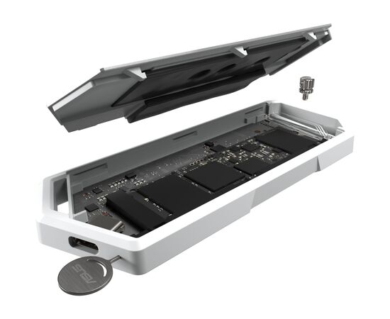 Карман внешний ASUS SSD ROG STRIX ARION ESD-S1C/WHT/G/AS PCIe NVMe M.2 2230/2242/2260/2280 USB-C 3.2 Gen 2x1 (90DD02H1-B09000), изображение 10 Карман внешний ASUS SSD ROG STRIX ARION ESD-S1C/WHT/G/AS PCIe NVMe M.2 2230/2242/2260/2280 USB-C 3.2 Gen 2x1 (90DD02H1-B09000), изображение 10