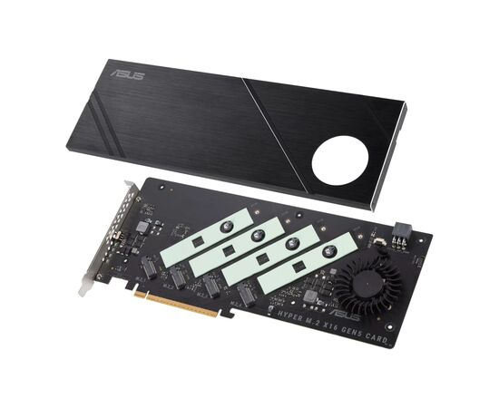 Плата расширения ASUS Hyper M.2 X16 PCIe 5.0 Expansion Card GEN 5 (90MC0CY0-M0EAY0), изображение 3 Плата расширения ASUS Hyper M.2 X16 PCIe 5.0 Expansion Card GEN 5 (90MC0CY0-M0EAY0), изображение 3